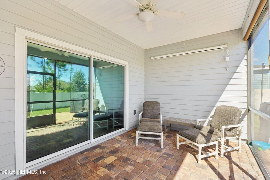 Exterior details and patio area of a home in Longleaf: Longleaf 60s, Jacksonville (Image 23).