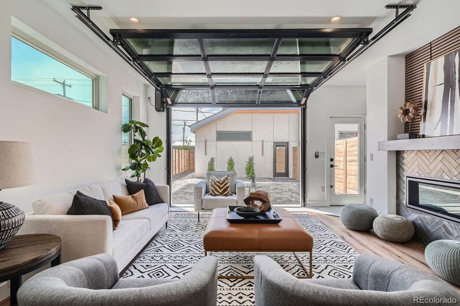 Living Room With Door Open