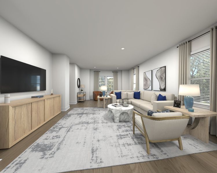 Furnished interior view inside a new home in Greystone - Highland Townhomes, Smyrna (Image 5).