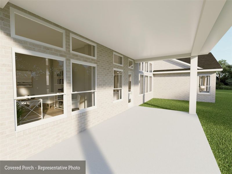 Exterior details and patio area of a home in Briarley - Regency Collection, Montgomery (Image 3).