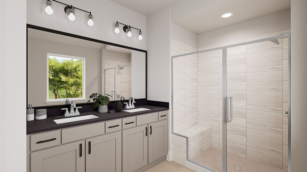 Furnished interior view inside a new home in Union Park, Little Elm (Image 10).