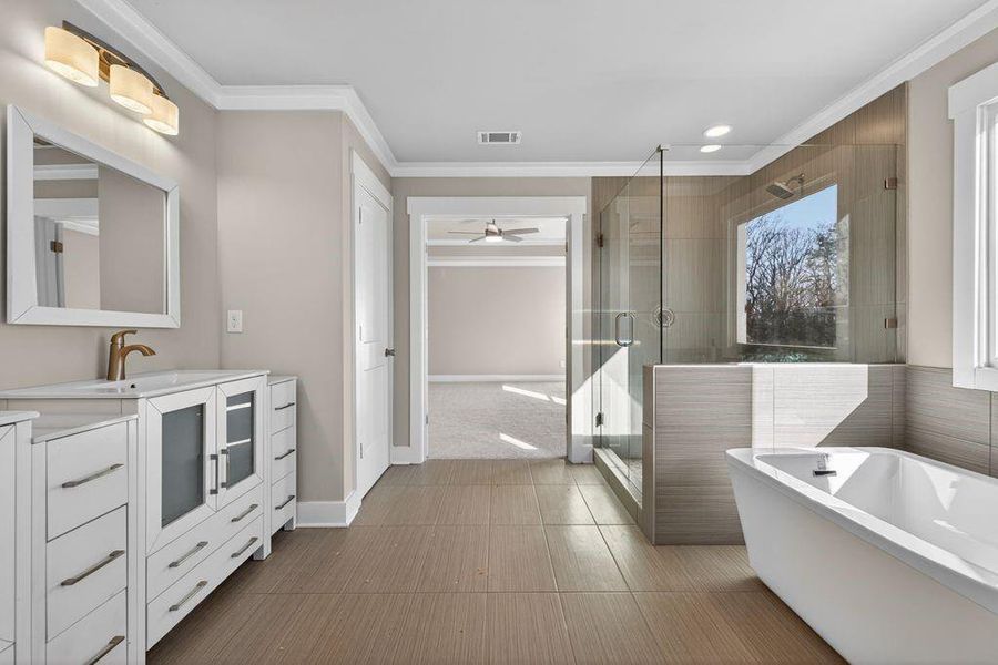 Furnished interior view inside a new home in , Flowery Branch (Image 9).