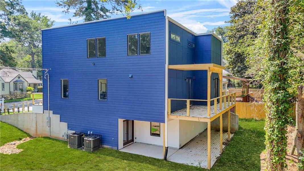 Exterior details and patio area of a home in , Atlanta (Image 3). Exterior details and patio area of a home in , Atlanta (Image 3).
