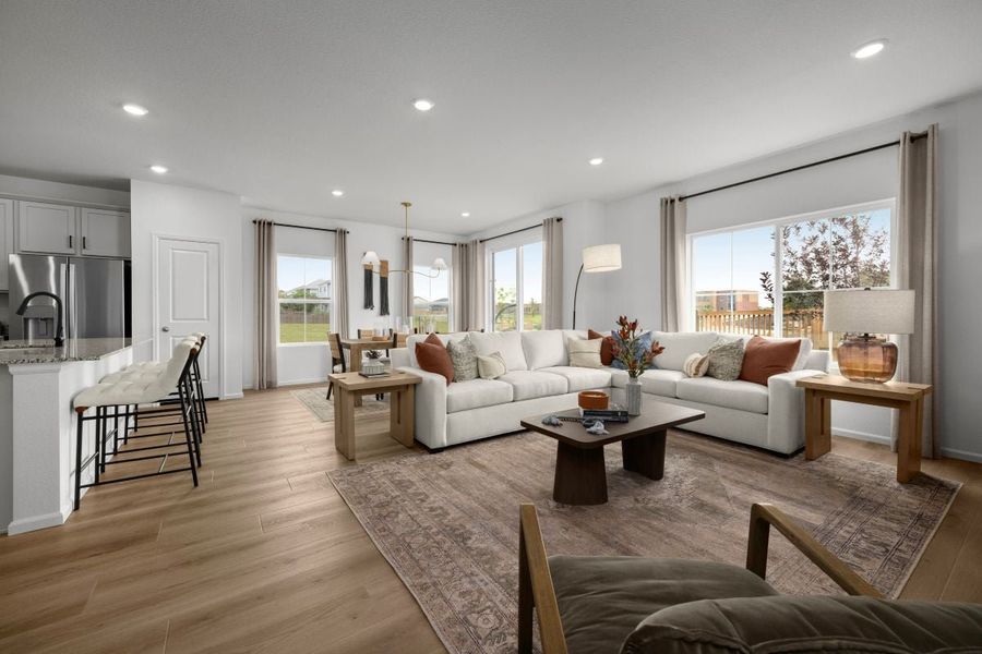 Representative furnished interior of a home built from the 1818 Modeled by KB Home in Brighton Crossings, Brighton (Image 6).