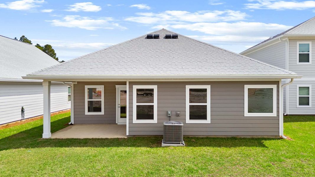 Exterior details and patio area of a home in Bayside at Ward Creek, Panama City Beach (Image 4). Exterior details and patio area of a home in Bayside at Ward Creek, Panama City Beach (Image 4).