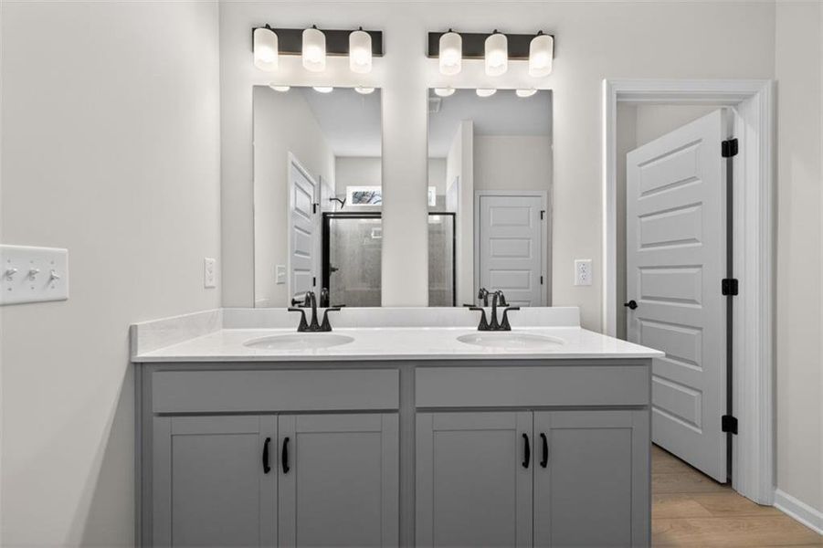 Furnished interior view inside a new home in Sanders Park, Austell (Image 6).