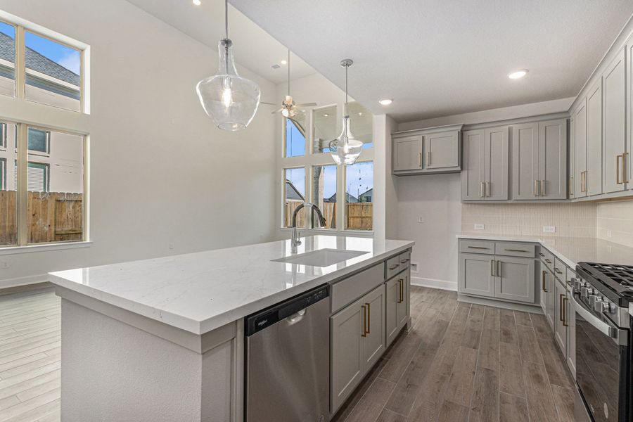 Island Kitchen overlooking Living Areas