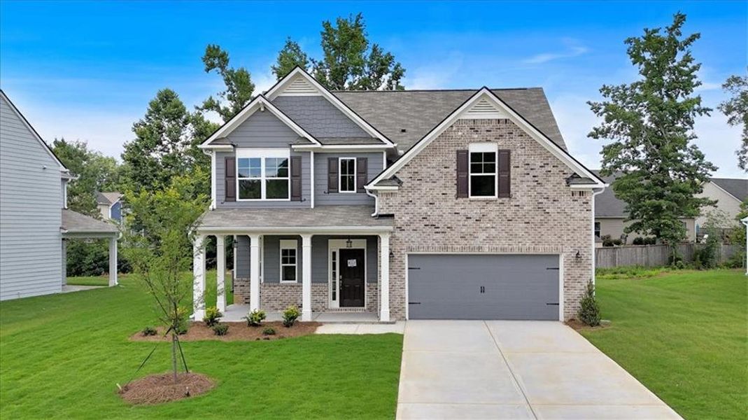Front exterior of a new home in , Adairsville, GA, highlighting curb appeal (Image 21).