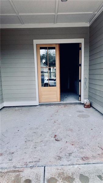 Exterior details and patio area of a home in , Greensboro (Image 2). Exterior details and patio area of a home in , Greensboro (Image 2).