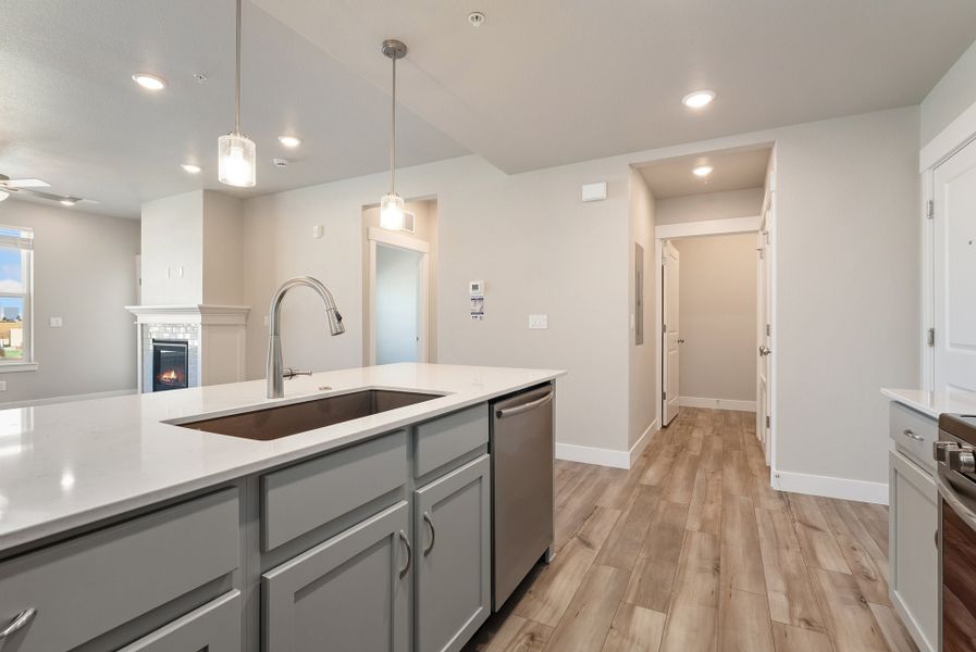Furnished interior view inside a new home in The Lakes at Centerra - North Shore Flats, Loveland (Image 4).