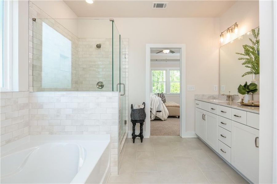 Furnished interior view inside a new home in , Flowery Branch (Image 40).