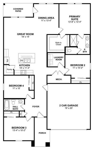 2D floor plan layout of this home in Caldwell Lakes, Dallas, TX (Image 2). 2D floor plan layout of this home in Caldwell Lakes, Dallas, TX (Image 2).