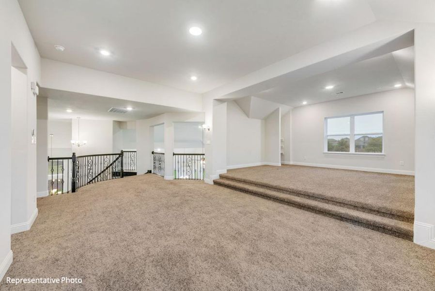 Representative unfurnished interior of a home built from the Hartford II by Grand Homes in Edgewater, Fate (Image 23).