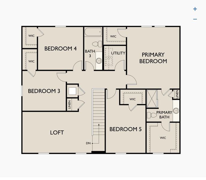 2D floor plan layout for the Catalina by Starlight Homes in Vista Walk, Dade City, FL (Image 3).