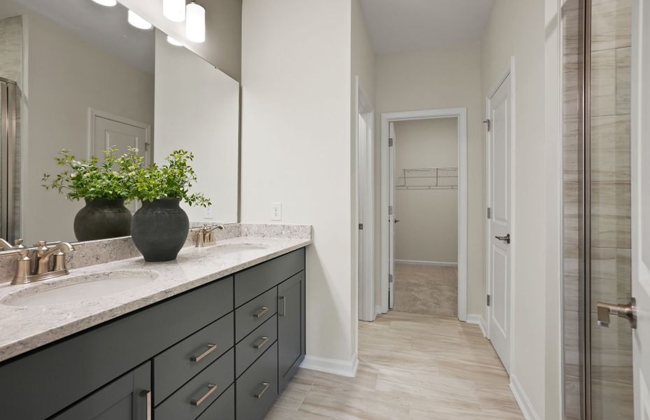 Representative furnished interior of a home built from the Bedrock by Pulte Homes in Riverstone, Monroe (Image 40). Representative furnished interior of a home built from the Bedrock by Pulte Homes in Riverstone, Monroe (Image 40).