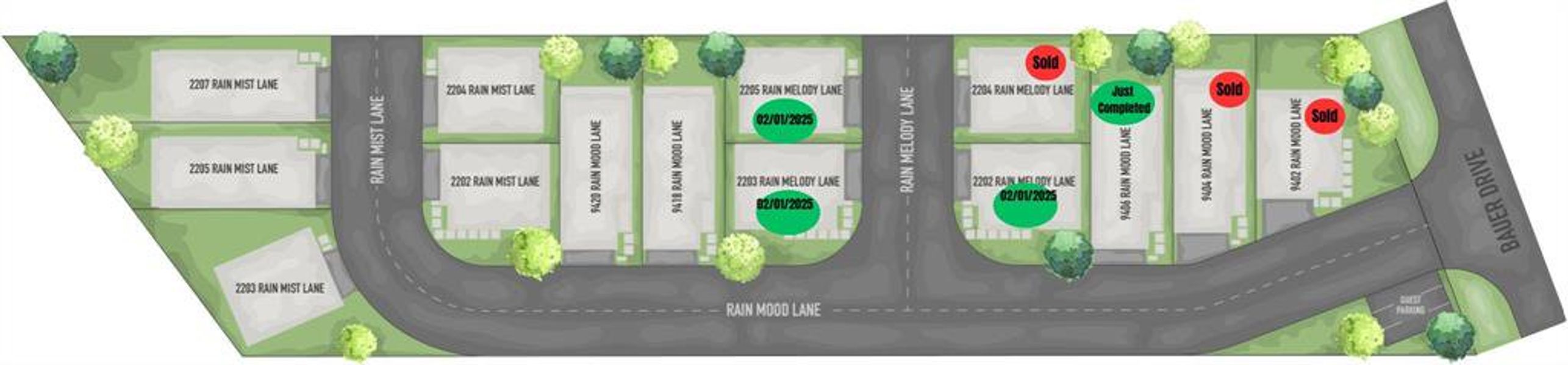 Map of the subdivision