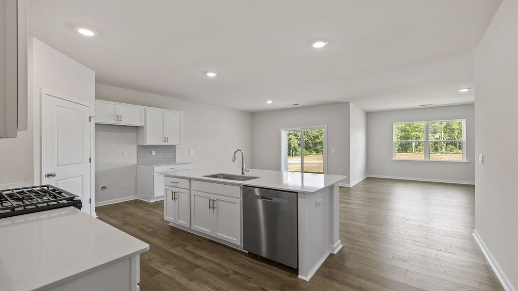 Furnished interior view inside a new home in Durbin Meadows Traditions, Fountain Inn (Image 6).
