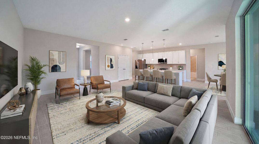 Furnished interior view inside a new home in , Palm Coast (Image 13).