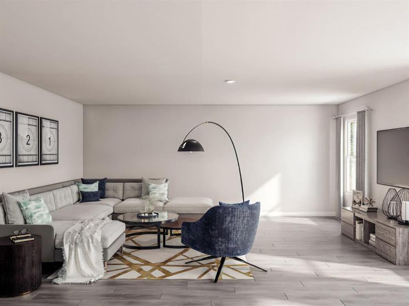 Furnished interior view inside a new home in Villages of Mayfield, Cleburne (Image 3). Furnished interior view inside a new home in Villages of Mayfield, Cleburne (Image 3).