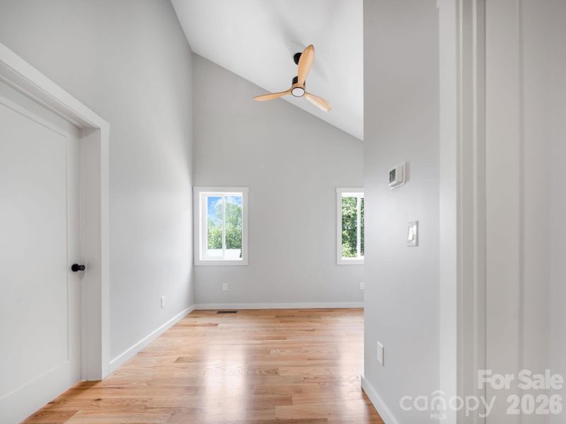 Top off stairs into flex space upstairs