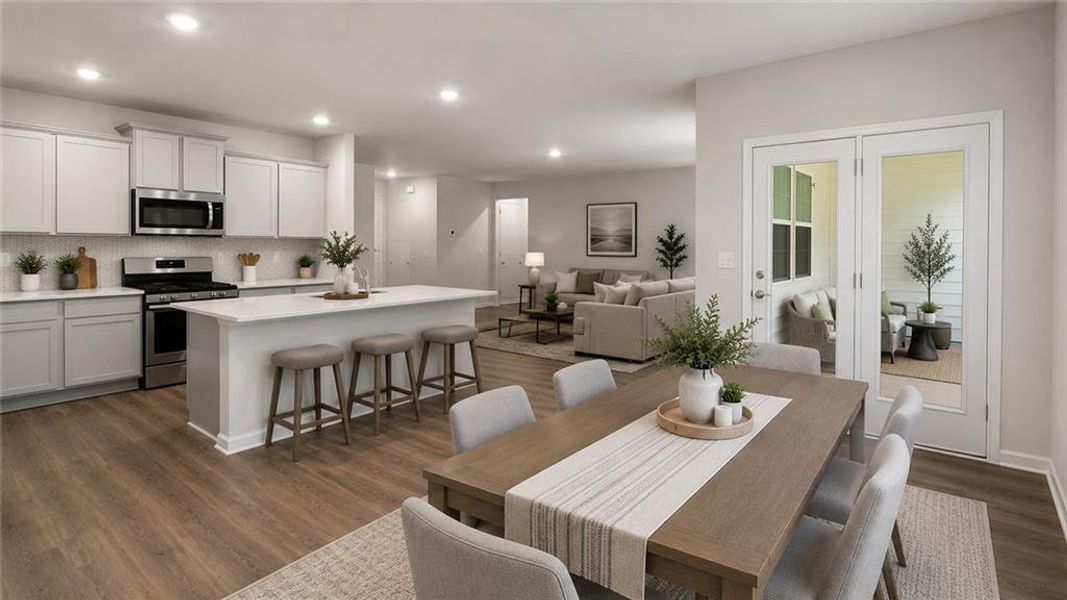Furnished interior view inside a new home in Preserve at Dove Creek, Statham (Image 9).