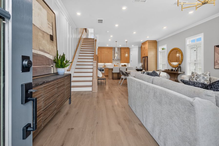 Representative furnished interior of a home built from the The Benton IV by The Providence Group in Ward's Crossing Townhomes, Johns Creek (Image 9).