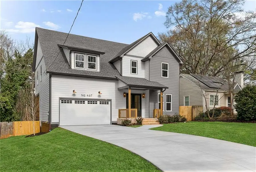 Front exterior of a new home in , Atlanta, GA, highlighting curb appeal (Image 27). Front exterior of a new home in , Atlanta, GA, highlighting curb appeal (Image 27).