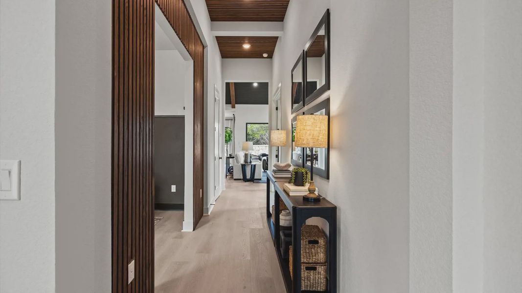 Representative furnished interior of a home built from the Drios by Chesmar Homes in 6 Creeks, Kyle (Image 5). Representative furnished interior of a home built from the Drios by Chesmar Homes in 6 Creeks, Kyle (Image 5).
