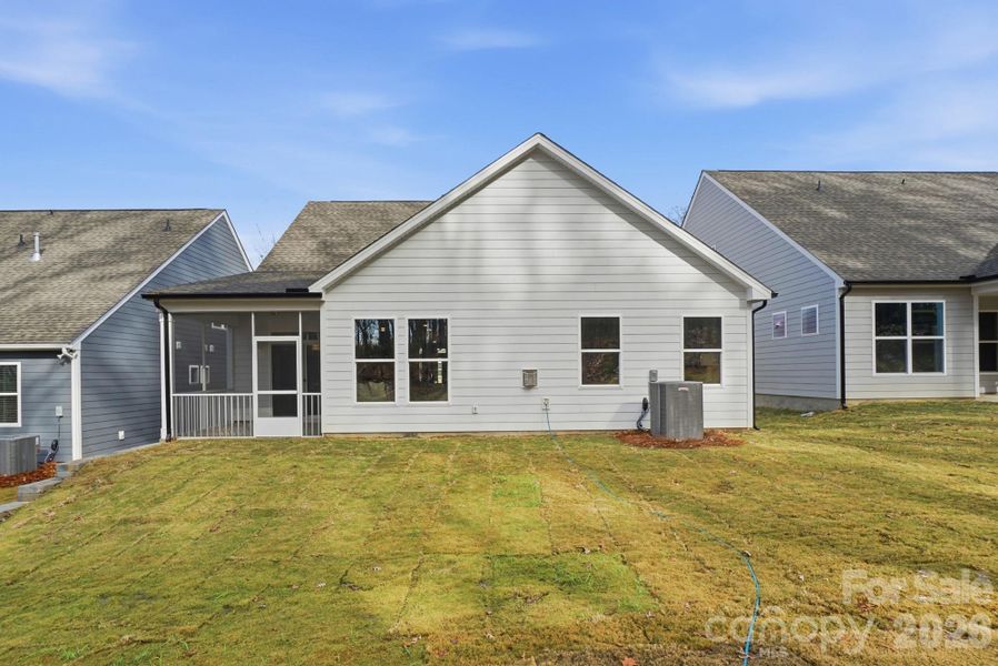 Exterior details and patio area of a home in Villas at Prestwick, Mooresville (Image 3).