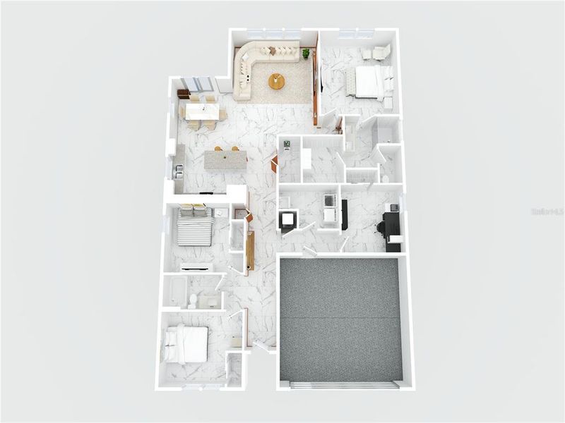 2D floor plan layout of this home in EverBe, Orlando, FL (Image 4).