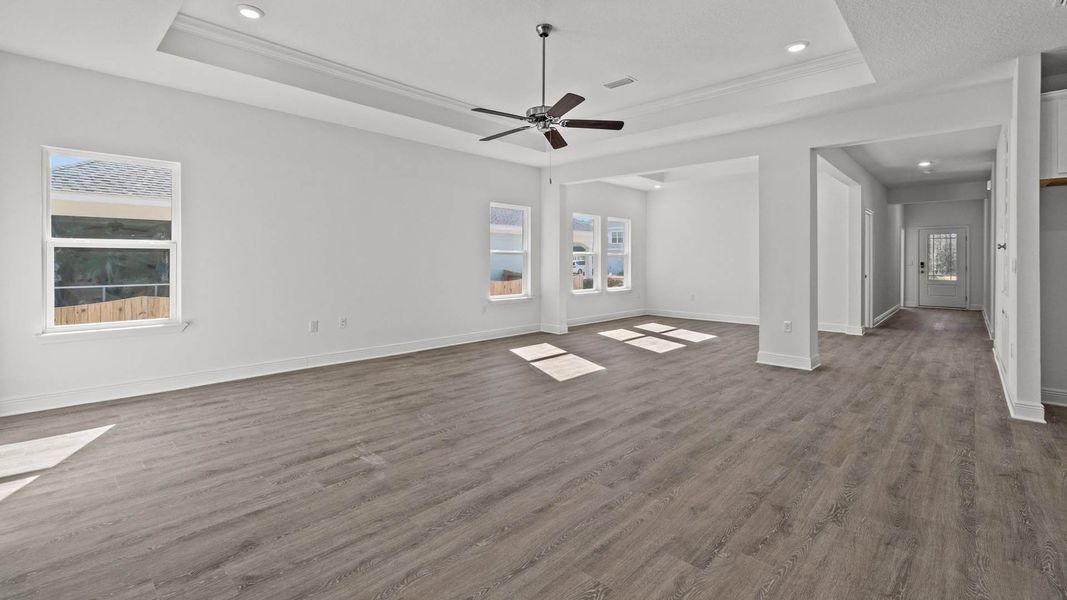 Representative unfurnished interior of a home built from the Camden by D.R. Horton in Owl's Head Farms, Freeport (Image 17).