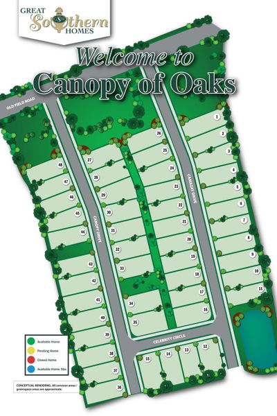 Canopy of Oaks Site Plat