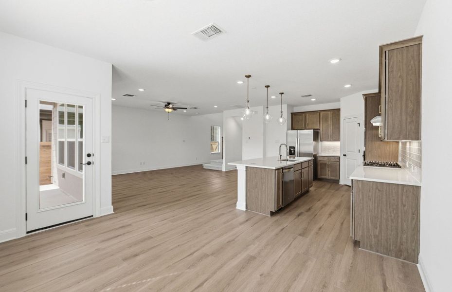 Furnished interior view inside a new home in Horizon Lake, Leander (Image 8). Furnished interior view inside a new home in Horizon Lake, Leander (Image 8).