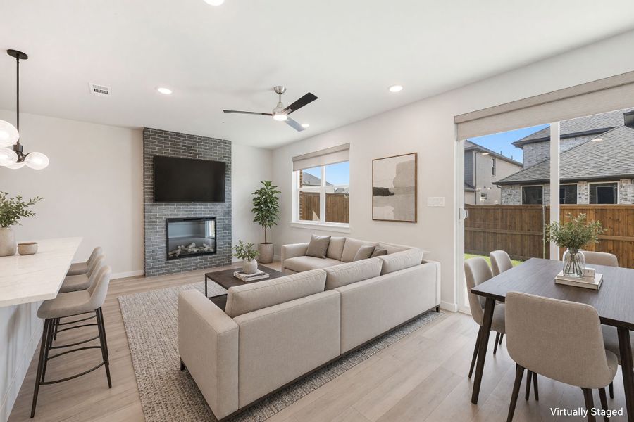 Furnished interior view inside a new home in Woodbridge Townhomes, Wylie (Image 13).