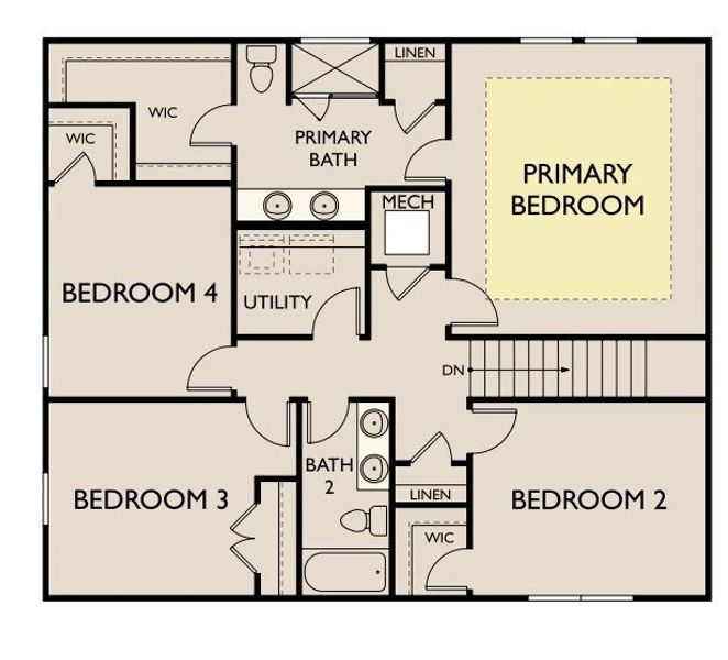 2D floor plan layout of this home in Cades Bluff, Lebanon, TN (Image 3).