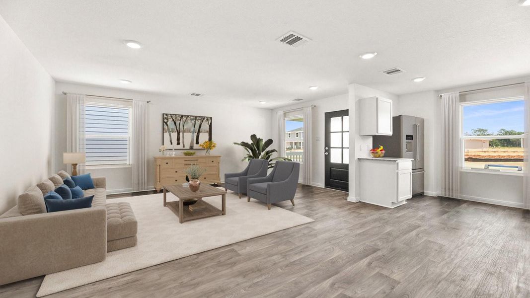 Furnished interior view inside a new home in Castles Edge, Willis (Image 5). Furnished interior view inside a new home in Castles Edge, Willis (Image 5).