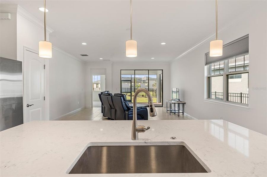 Furnished interior view inside a new home in Lakes at Harmony, Harmony (Image 19).