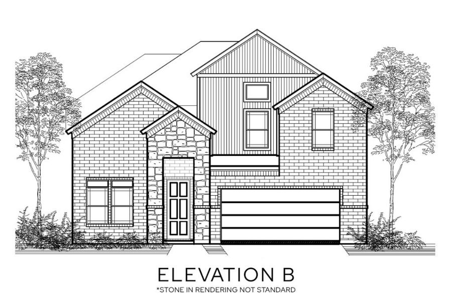 Representative rendering of the exterior for the The Royal by Lillian Custom Homes (Image 4).