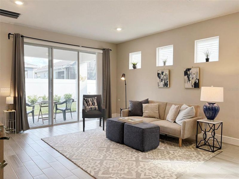 Furnished interior view inside a new home in Del Webb Oasis, Winter Garden (Image 16).