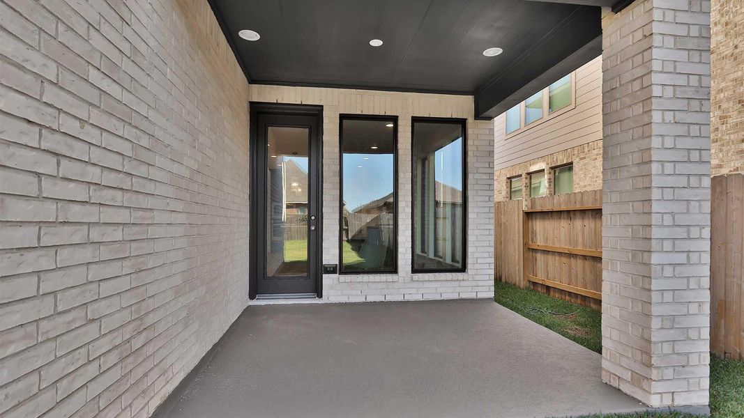 Exterior details and patio area of a home in Marvida 45' - Gated, Cypress (Image 4). Exterior details and patio area of a home in Marvida 45' - Gated, Cypress (Image 4).