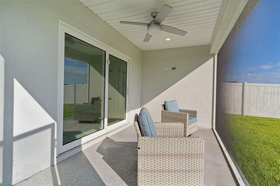 Exterior details and patio area of a home in , The Villages (Image 4). Exterior details and patio area of a home in , The Villages (Image 4).