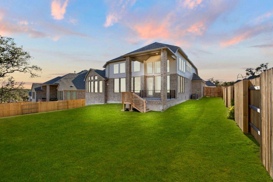 Rear of home and private back yard