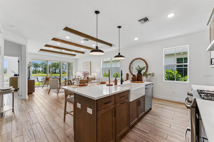 Kitchen, Great Room & Dining Area Kitchen, Great Room & Dining Area
