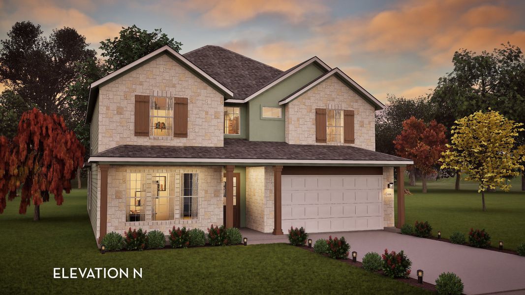 Representative exterior photo of a completed home built from the Southfork by CastleRock Communities in Sanctuary, Salado, TX (Image 24).
