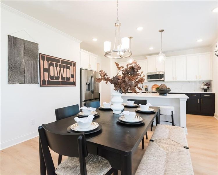 Furnished interior view inside a new home in Stratford Square, Lawrenceville (Image 10).