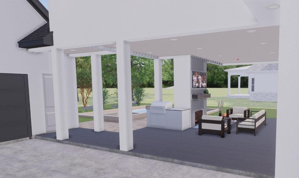 Exterior details and patio area of a home in , Houston (Image 28). Exterior details and patio area of a home in , Houston (Image 28).