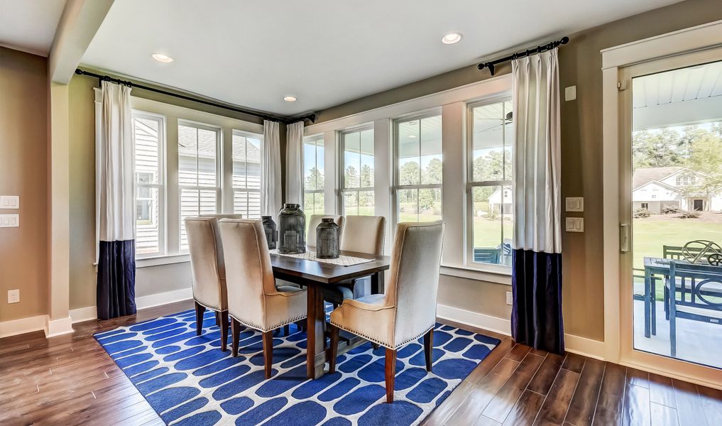 Inviting sun-lit dining area