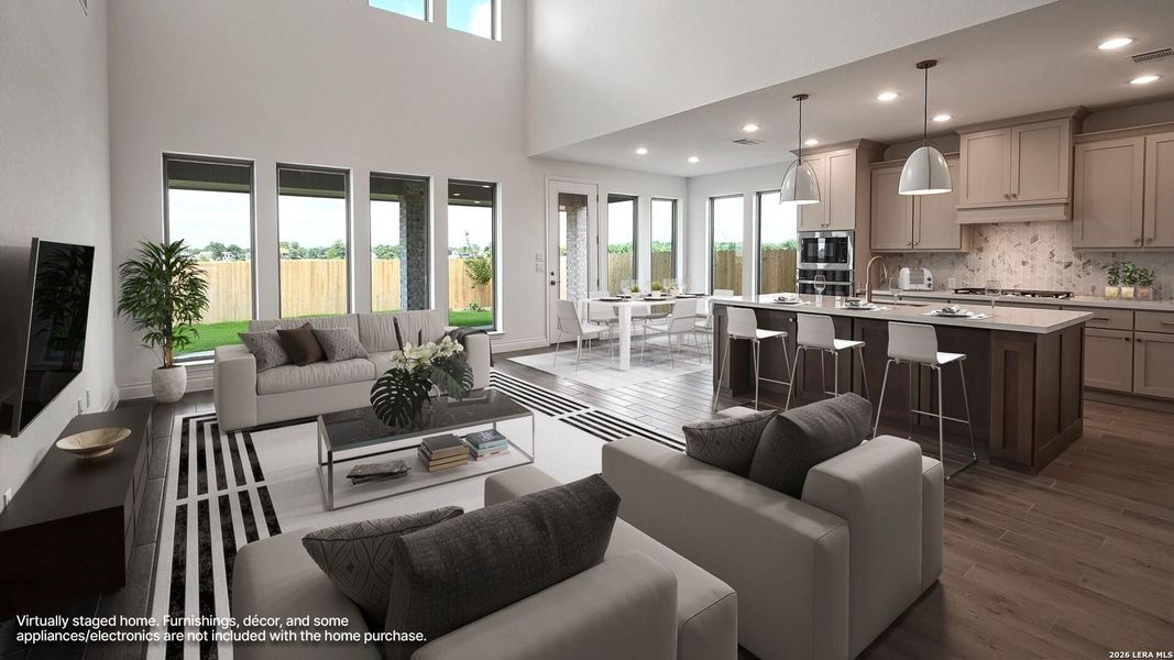 Furnished interior view inside a new home in Legacy at Lake Dunlap, New Braunfels (Image 10). Furnished interior view inside a new home in Legacy at Lake Dunlap, New Braunfels (Image 10).