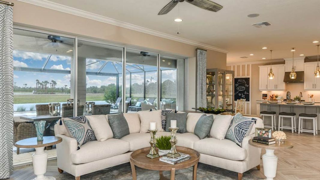 Representative furnished interior of a home built from the Barbados by Taylor Morrison in Central Park, Port St. Lucie (Image 12).