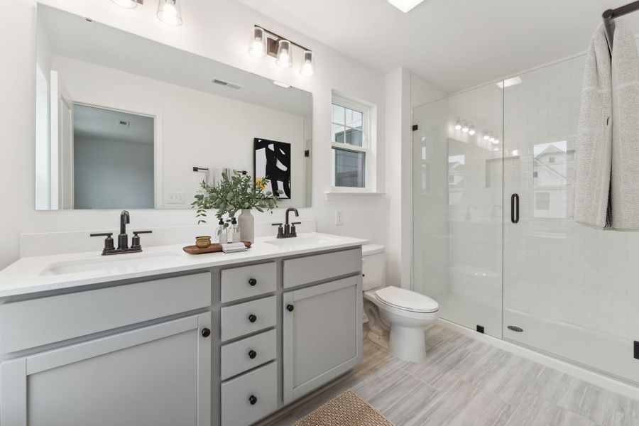 Representative furnished interior of a home built from the Advent TH by True Homes in Westbrook Falls Townhomes, Greensboro (Image 11).